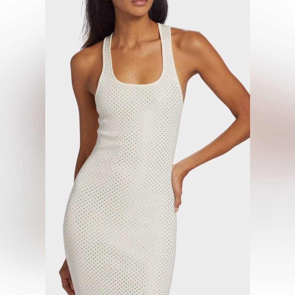 NWT RONNY KOBO AGATHE KNIT DRESS - PEARL - Picture 3 of 6